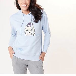 Skechers BOBS Hipcat Pouch Pullover Plus Tranquil Blue 2XL